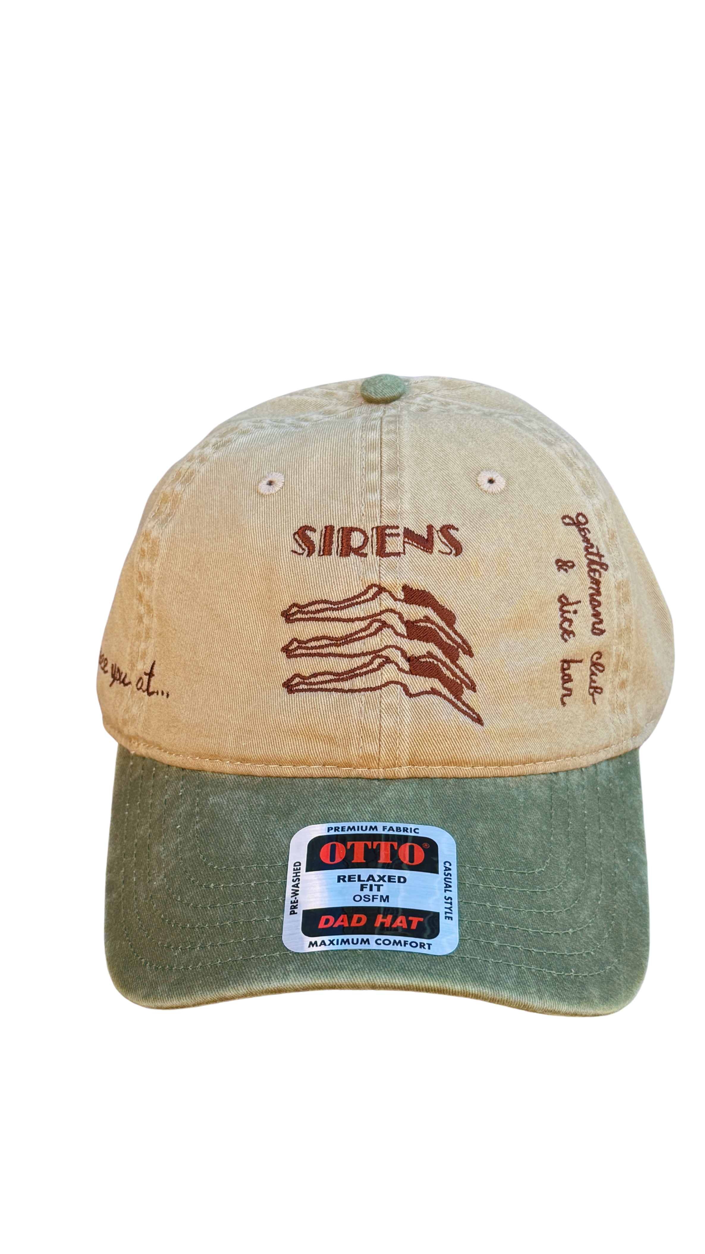 khaki dad hat