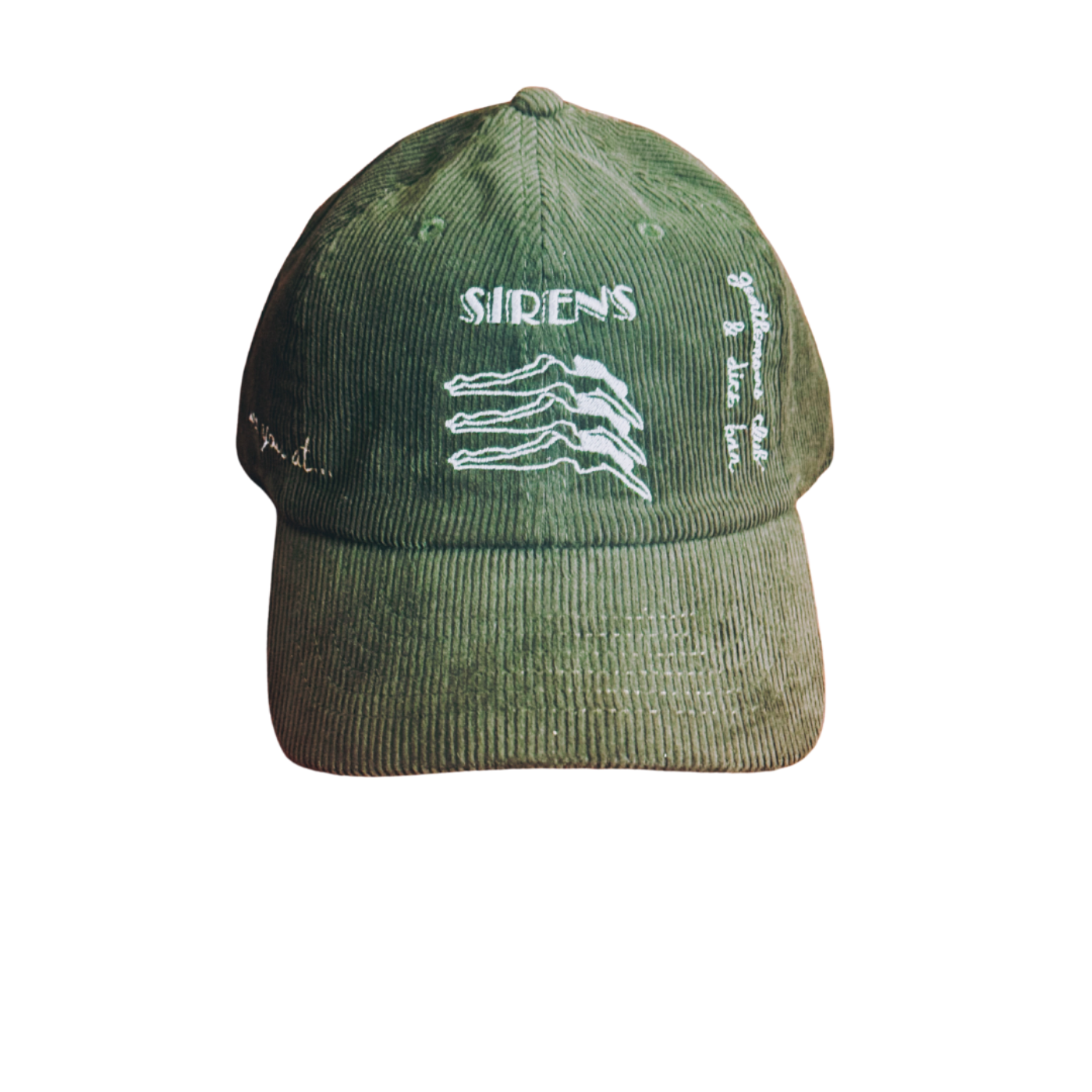 olive green corduroy dad hat