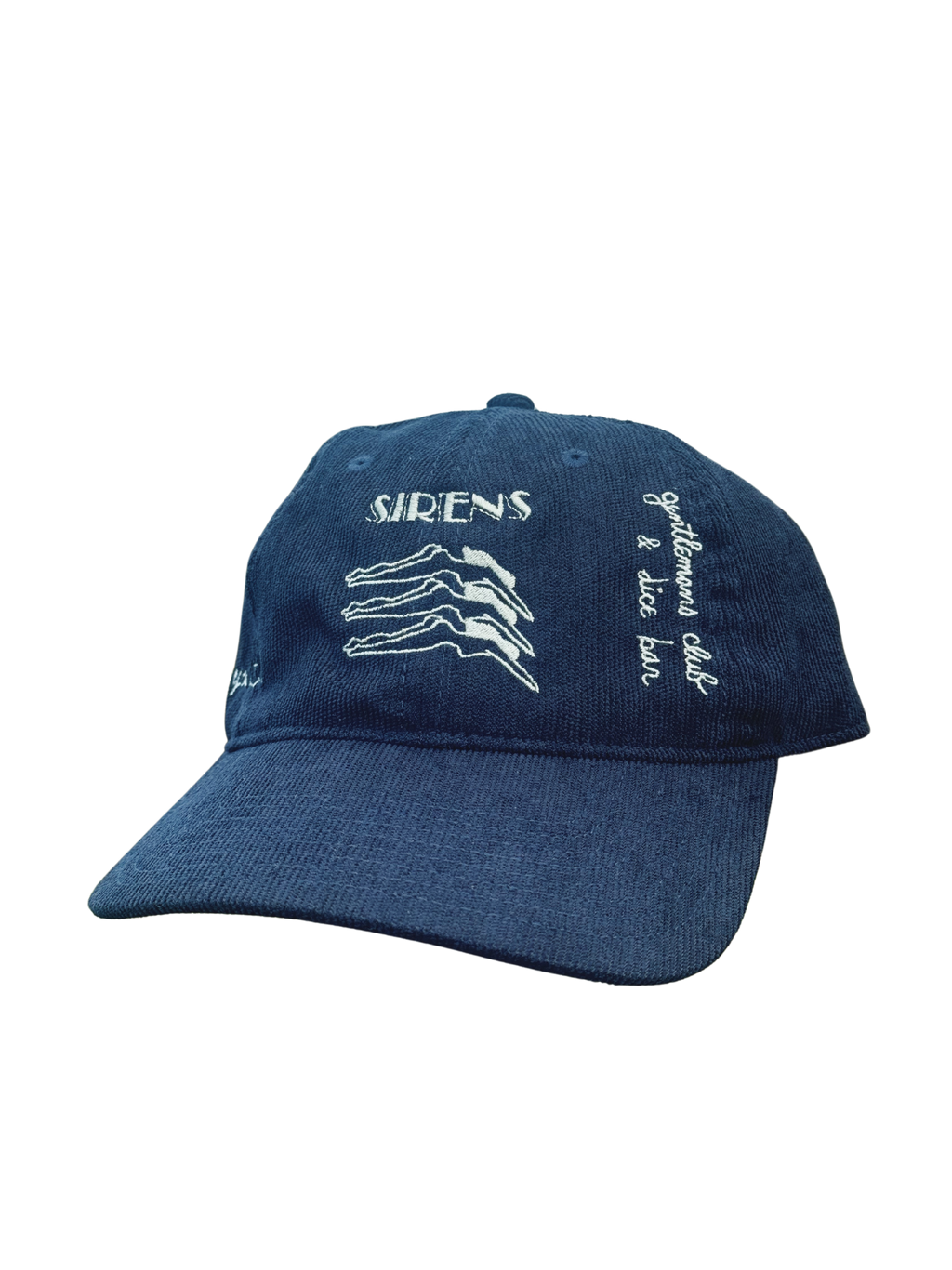 navy blue sirens corduroy hat