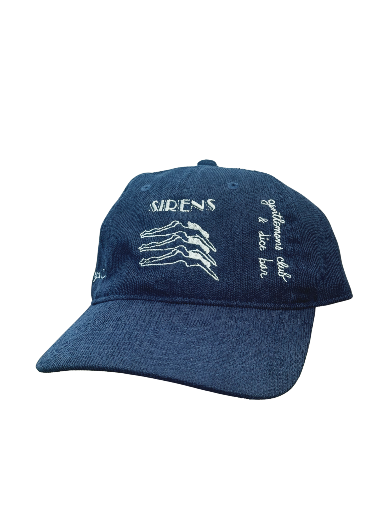 navy blue sirens corduroy hat