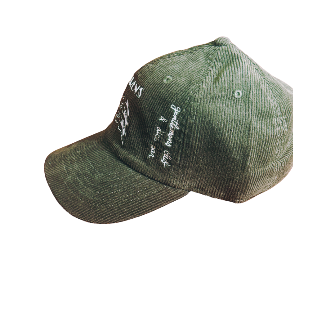 olive green corduroy dad hat