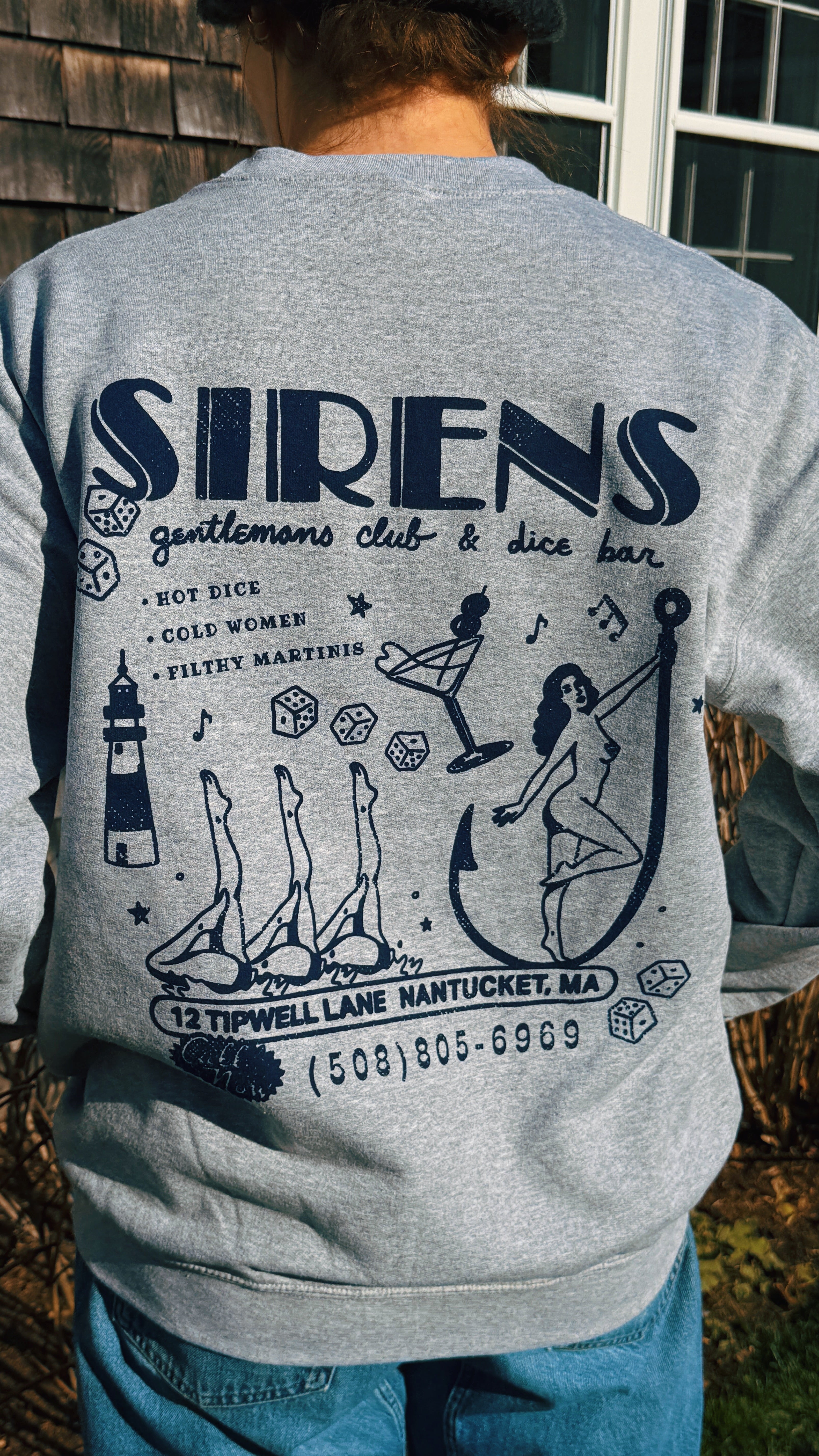 text for a good time crewneck